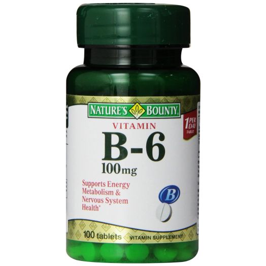Nature's Bounty Vitamin B6, 100mg, 100 Tablets