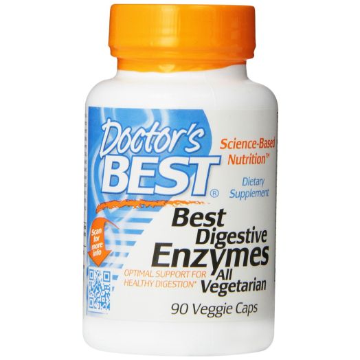 Doctor's Best Best Digestive Enzymes, Vegetable Capsules, 90-Count