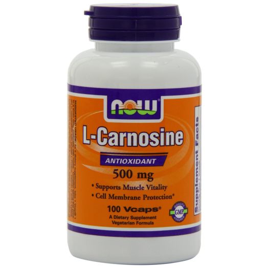NOW Foods L-carnosine 500mg, 100 Vegetarian Capsules
