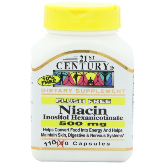 21st Century Niacin 500 Mg Flush Free Capsules, 110-Count