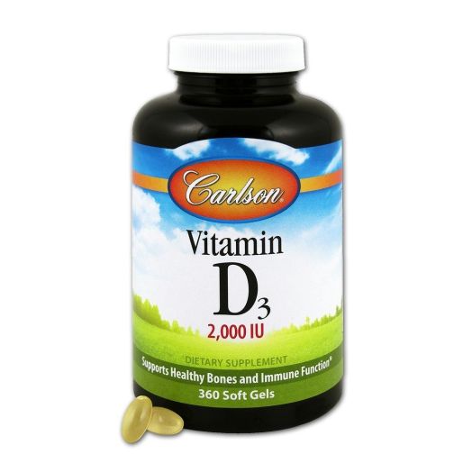 Carlson Vitamin D3 2000 IU, 360 Softgels