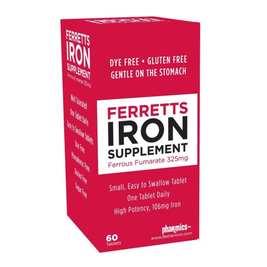 Ferretts Tablets Iron Supplement (325 mg Ferrous Fumarate)