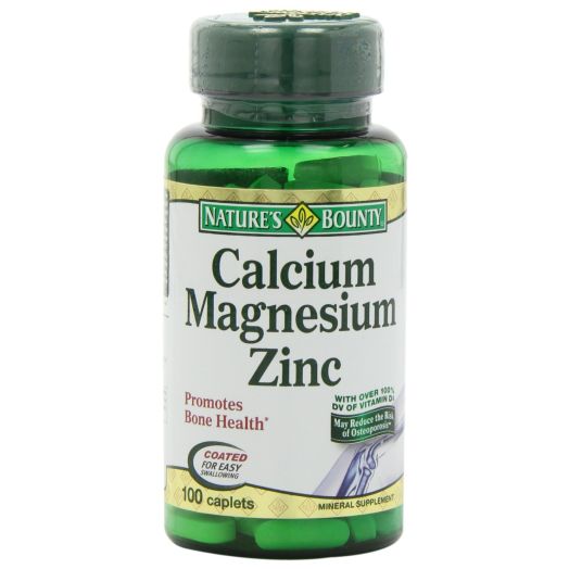 Nature's Bounty Calcium-magnesium-zinc Caplets, 100-Count