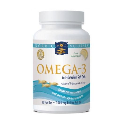 Nordic Naturals Omega-3 w/ Fish Gel, 60-Count