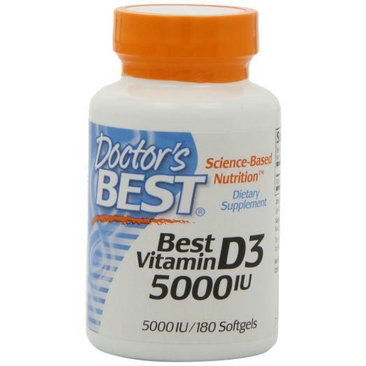 Doctor's Best Vitamin D3 5000iu, Soft Gels, 180-Count