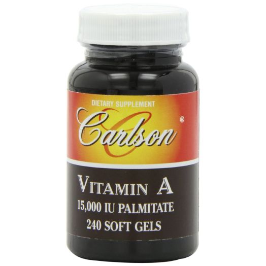 Carlson Labs Vitamin A Palmitate, 15000 IU, 240 Softgels