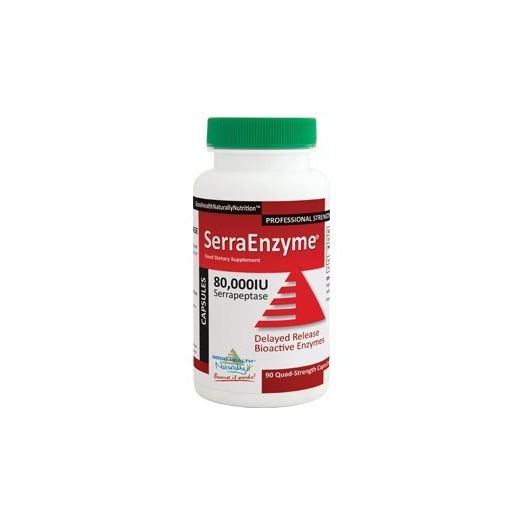 Serra Enzyme 80,000IU SERRAPEPTASE (90 QUAD-STRENGHT CAPSULES) **Delayed Release Bioactive Enzymes***