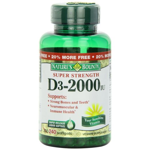 Nature's Bounty Vitamin D-3, 2000 Iu Softgels, 240-Count