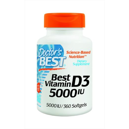Doctor's Best Vitamin D3 5000iu Soft-gels, 360-Count
