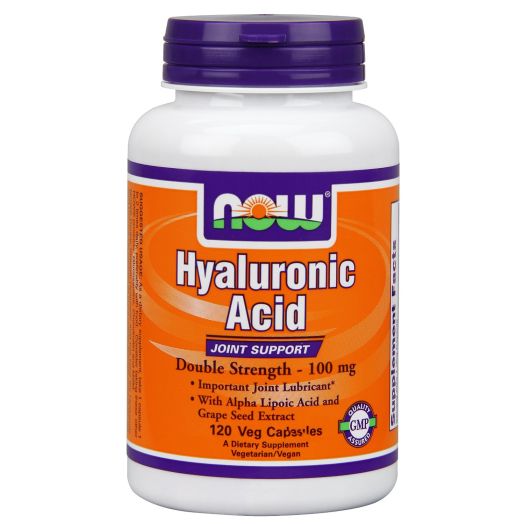 Now Foods Hyaluronic Acid 2X Plus Veg Capsules, 100 mg, 120 Count
