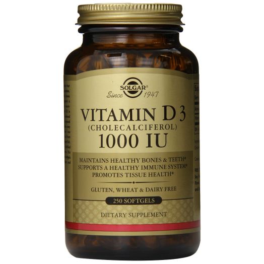 Solgar Vitamin D3 Cholecalciferol 1000 Iu Softgels, 250 Count