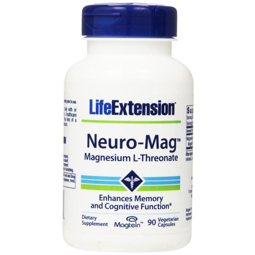 Life Extension Neuro-Mag Magnesium L-Threonat Vegetarian Capsules, 90 Count