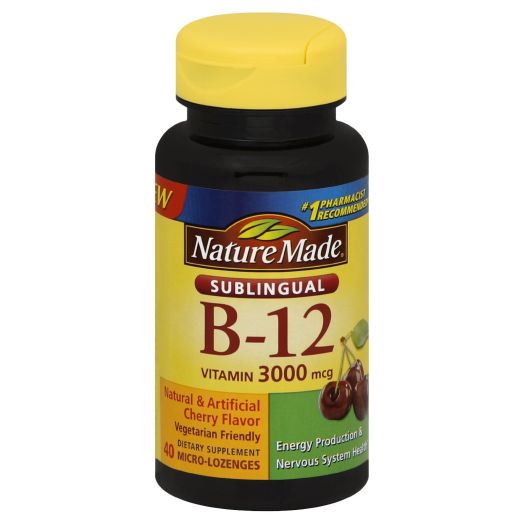 Nature Made Vitamin B-12 3000 MCG Sublingual, 40 Count