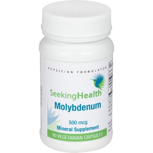 Best Molybdenum Supplement | Molybdenum 500 mcg | 90 Easy-To-Swallow Vegetarian Capsules | Free of Common Allergens | Seeking Health
