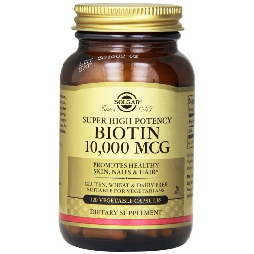 Solgar Biotin Vegetable Capsules, 10,000 mcg, 120 Count