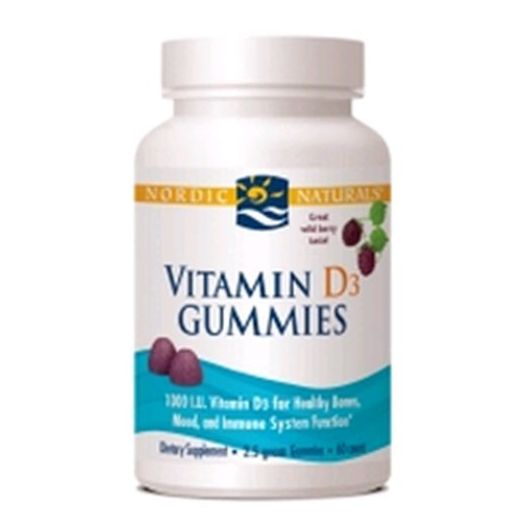 Nordic Naturals Vitamin D3 Gummies-Wild Berry-60 ct