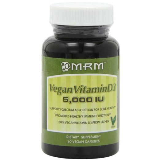 MRM Vegan Vitamin D3 5000IU Veg Capsules, 60 Count
