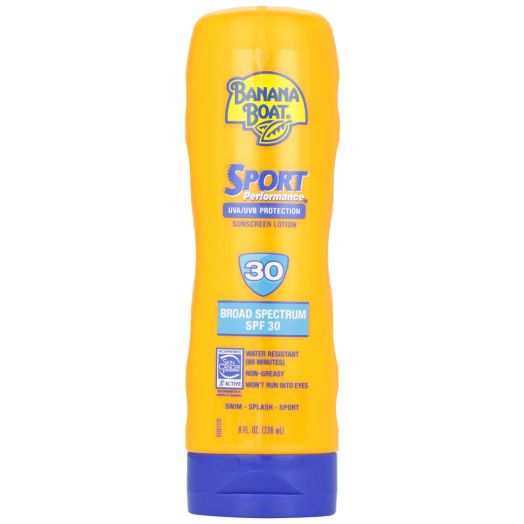 Banana Boat Sport Performance Sunscreen Lotion SPF 30, 8 Ounce