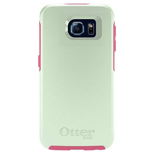 OtterBox SYMMETRY SERIES for Samsung Galaxy S6 - Retail Packaging - Melon Pop (Sage Green/Hibiscus Pink)