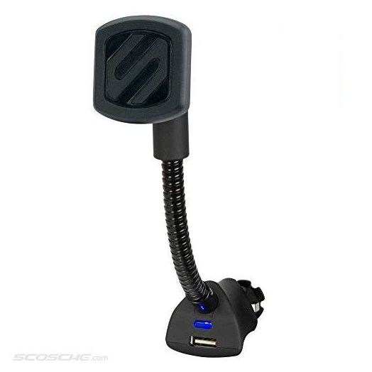 SCOSCHE MAG12VB Magnetic Power Socket Car Mount for iPhones, Samsung Galaxy, HTC One, LG G3 - Frustration - Free Packaging, Black