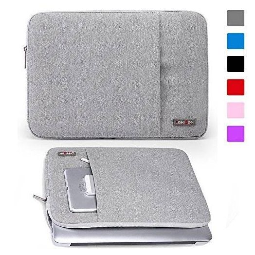 Lacdo Waterproof Fabric Laptop Sleeve Case Bag Notebook Bag Case For Apple MacBook Pro 13.3 Inch With Retina Display Macbook Air 13 Ultrabook, Gray
