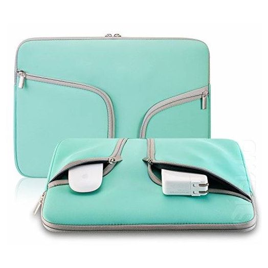 Steklo - HOT TEAL Neoprene Soft Sleeve Case for MacBook 12-inch and MacBook Air 11.6" and Laptop up to 12" Ultrabook