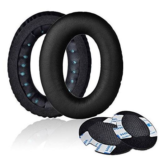 Replacement Earpads, Mudder Two Pieces Memory Foam Ear Pad - Cushion Repair for Bose Quietcomfort 2/ 15/ 25, Ae2, Ae2i - Black