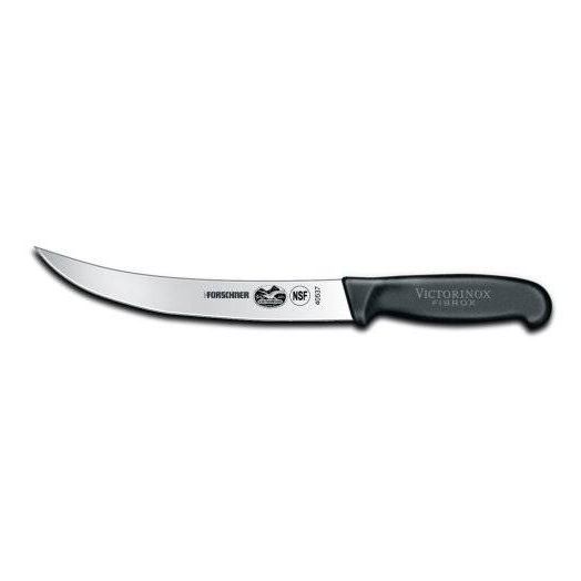 Victorinox Cutlery 8-Inch Curved Breaking Knife, Black Fibrox Handle