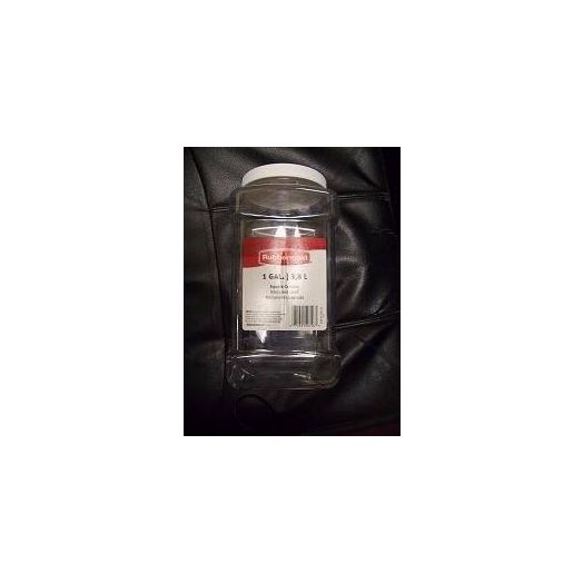 Rubbermaid FG7K2300WHT Square Food Storage Jars, 1-Gallon, White