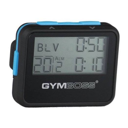 Gymboss Interval Timer and Stopwatch - BLACK / BLUE SOFTCOAT