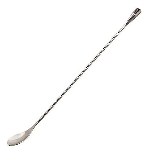 Hiware 12 Inches Stainless Steel Mixing Spoon, Spiral Pattern Bar Cocktail Shaker Spoon