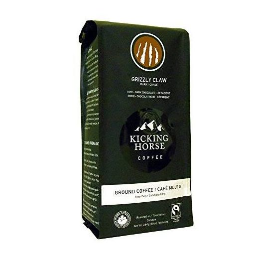 Kicking Horse Coffee Kicking Horse Ground Coffee, Grizzly Claw Dark Roast, 10 Ounce