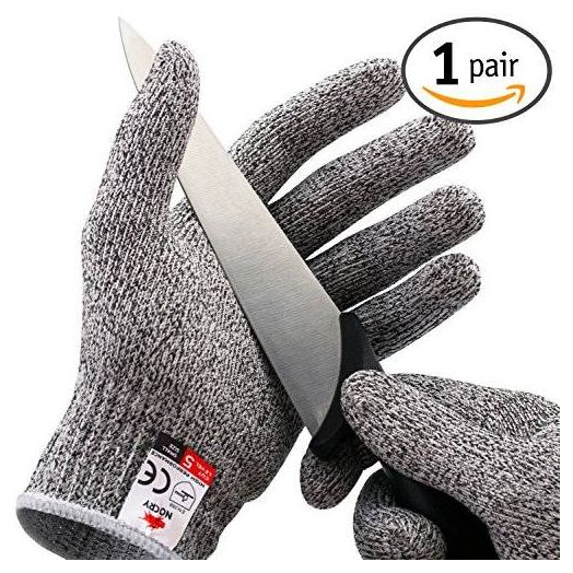NoCry Cut Resistant Gloves - High Performance Level 5 Protection, Food Grade . Size Medium. Free Ebook Included!