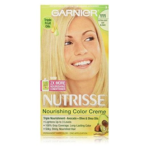 Garnier Nutrisse Haircolor, 111 Extra-light Ash Blonde White Chocolate (Packaging May Vary)