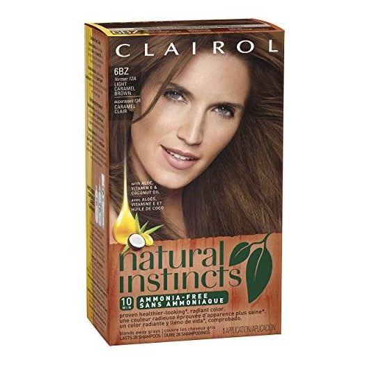 Clairol Natural Instincts Hair Color 6BZ /12A Light Caramel Brown (Pack of 3)