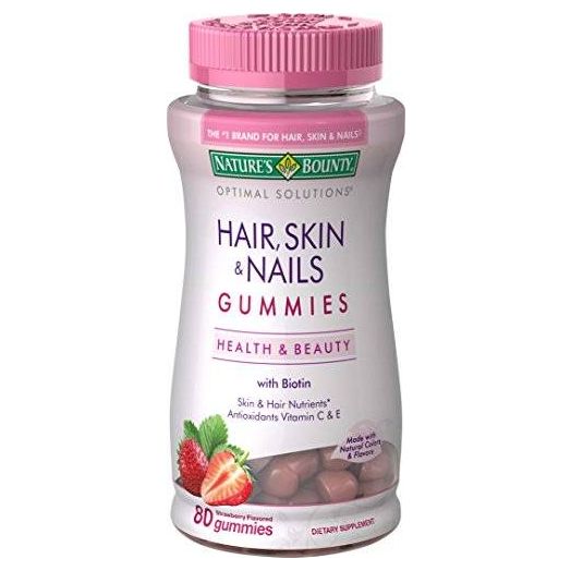 Nature's Bounty Optimal Solutions Hair, Skin and Nails Gummies, 80 Count (Pack of 3)