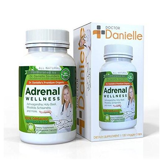 Dr Danielle Dr. Danielle Adrenal Wellness with Ashwaganda, Rhodiola, Schisandra and more Adrenal and Cortisol Herbal Supplement