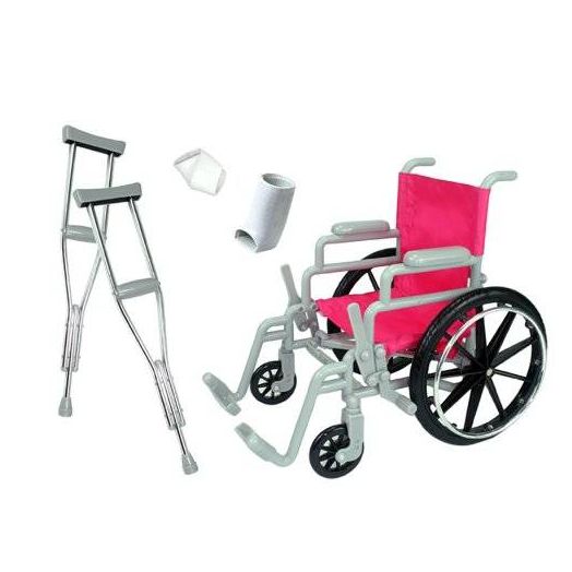 Doll Wheelchair Set for 18 Inch Dolls Like American Girl Dolls Made by Sophia's