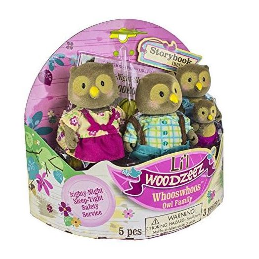 Li'l Woodzeez Whooswhoo Owl Family 4-Piece Bedtime Set with Storybook