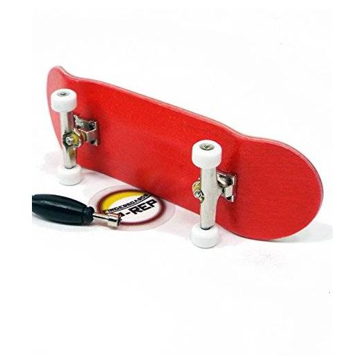 Peoples Republic P-Rep Red Complete Wooden Fingerboard with Basic Bearing Wheels, Starter Edition