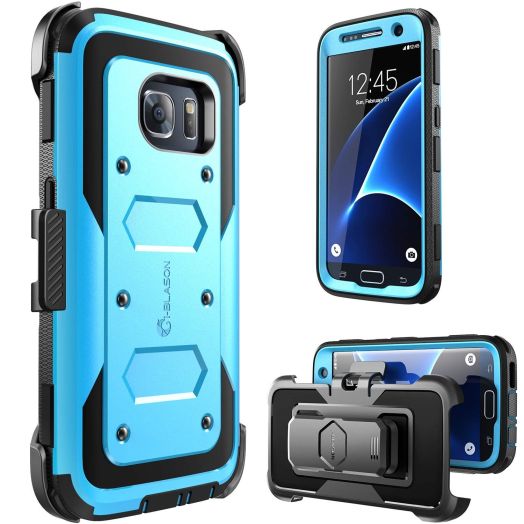 Galaxy S7 Case, [Armorbox] i-Blason built in [Screen Protector] [Full body] [Heavy Duty Protection ] Shock Reduction / Bumper Case for Samsung Galaxy S7 2016 Release (Blue)