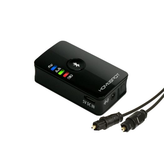 HomeSpot Dual Stream Optical Digital Wireless HD Bluetooth Audio Transmitter for TV, Toslink SPDIF [aptX Low Latency supported]