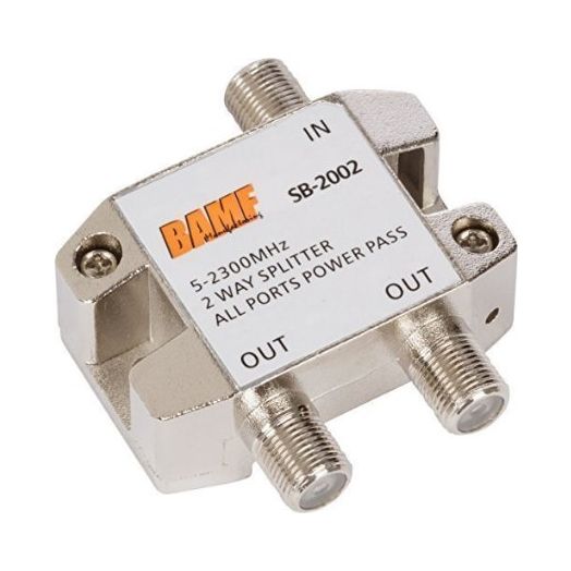 BAMF Manufacturing BAMF 2-Way Coax Cable Splitter Bi-Directional MoCA 5-2300MHz