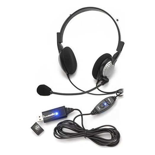 Voice Recognition USB Headset with Noise Cancelling Microphone for Nuance Dragon Speech Recognition Software