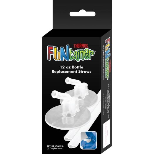 Thermos Replacement Straws for 12 Ounce Funtainer Bottle, Clear
