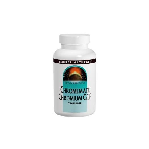 Source Naturals Chromemate Chromium GTF 200mcg Yeast Free, 240 Tablets