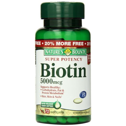 Nature's Bounty, Super Potency Biotin, 5000mcg, 72-Count