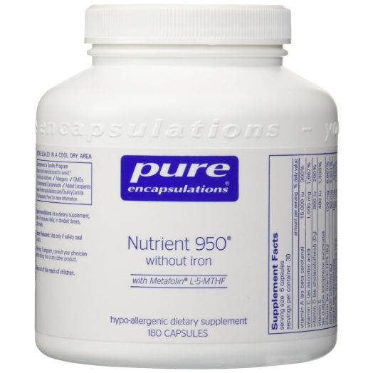 Pure Encapsulations - Nutrient 950 without Iron 180's