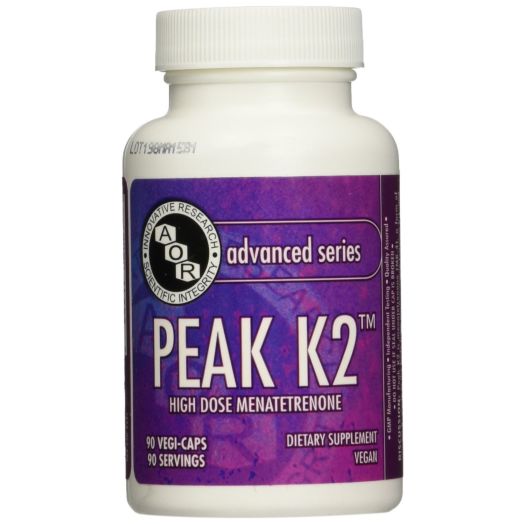 Advanced Orthomolecular Research AOR Peak K2 15 mg Capsules, 90 Count