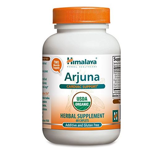 Himalaya Organic Arjuna 60 Caplets for Cholesterol, Blood Pressure and Healthy Heart Function Support 700mg